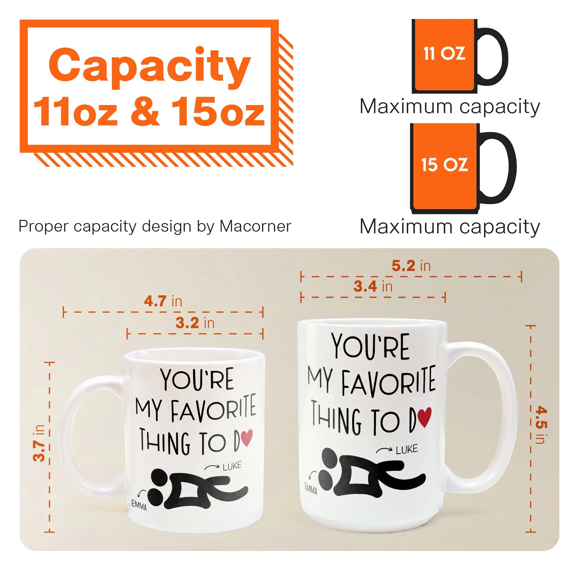 You're My Favorite Thing To Do Funny Couples - Personalized Mug - Image 6