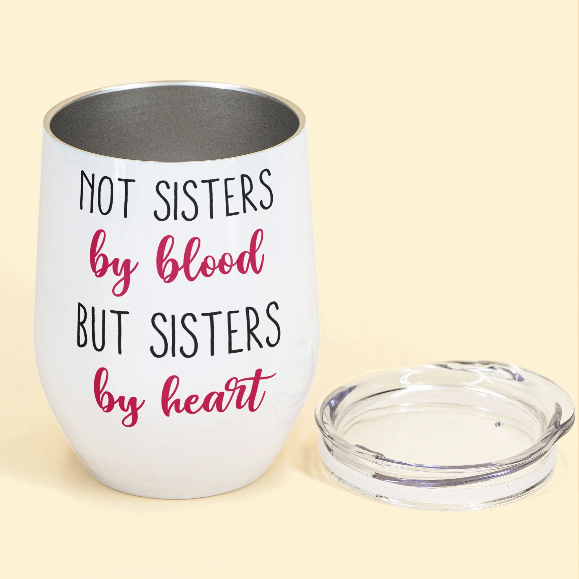 You're My Person - Personalized Wine Tumbler - Birthday, Christmas Gift For BFF, Best Friends, Besties, Soul Sisters - Sitting Cartoon Girls - Image 3
