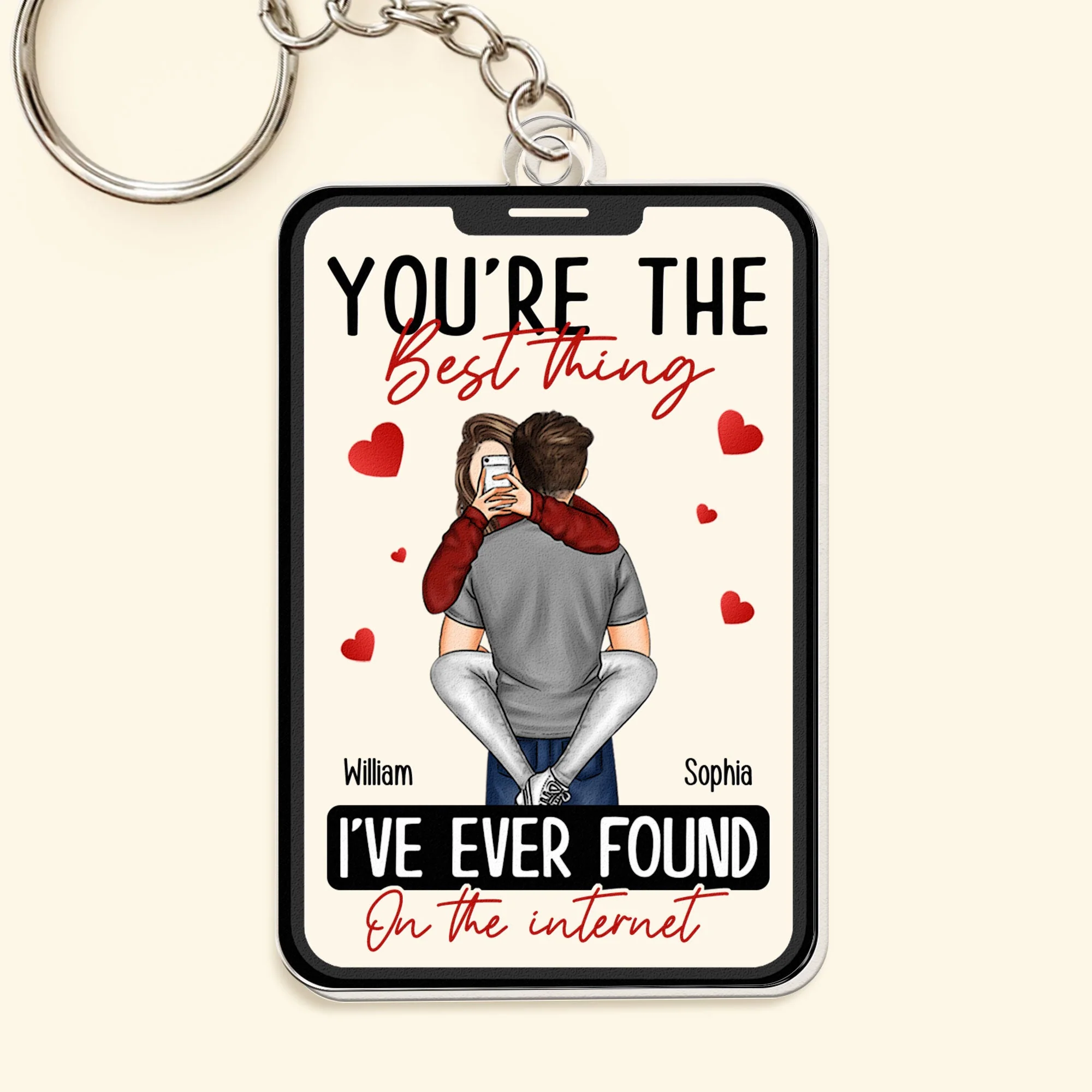 You're The Best Thing I've Ever Found On The Internet - Personalized Keychain - Image 4