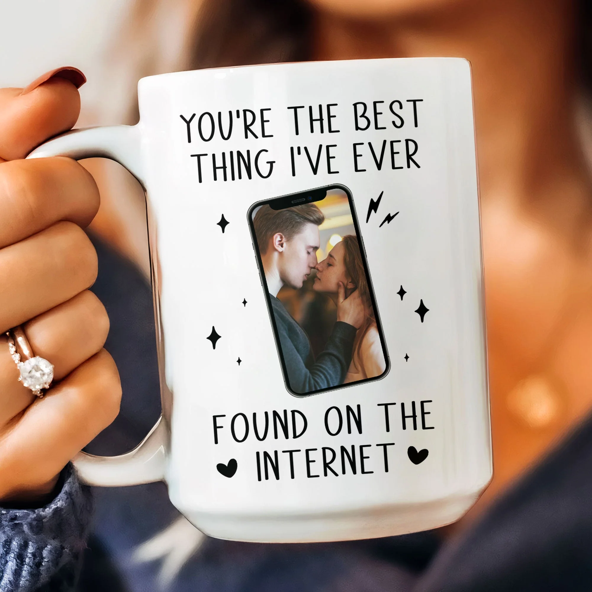 You're The Best Thing I've Ever Found On The Internet - Personalized Photo Mug - Image 10