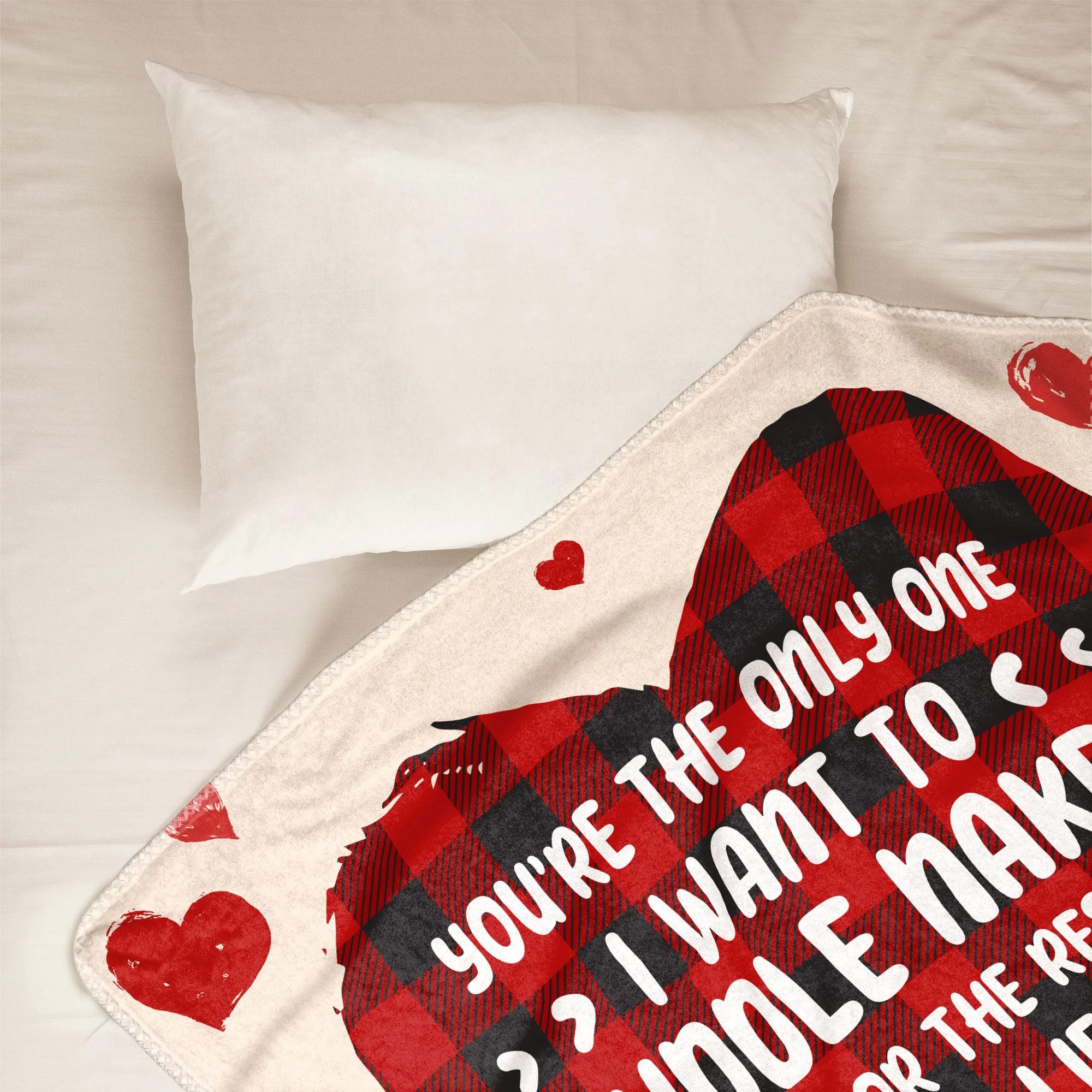 You're The Only One I Want To Cuddle Naked With - Personalized Blanket - Image 6