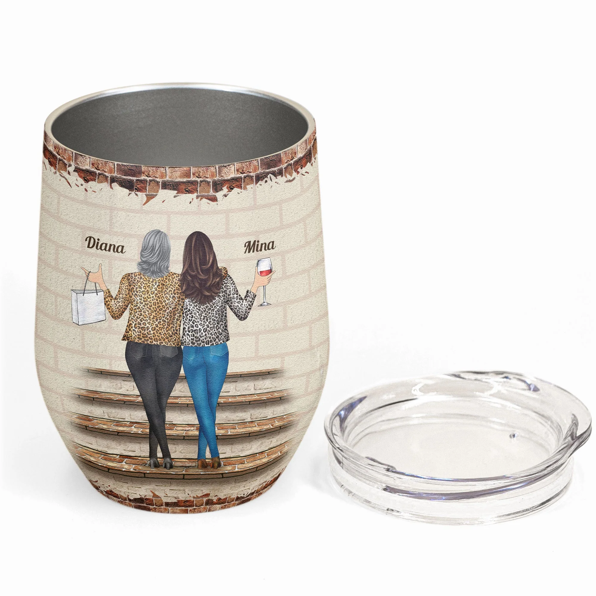 You're The She To My Nanigans - Personalized Wine Tumbler - Birthday New Year Gift For Besties, Soul Sisters - Image 2