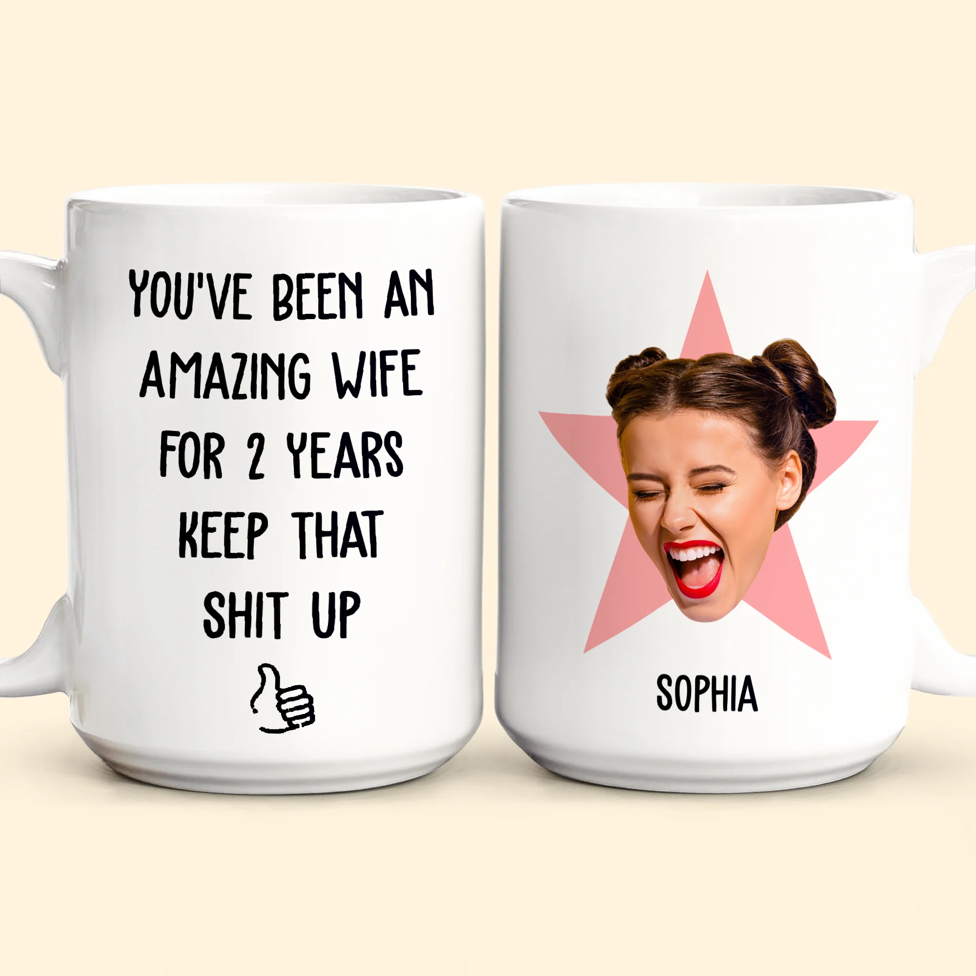 You've Been An Amazing Wife Funny Anniversary Gift - Personalized Photo Mug - Image 4
