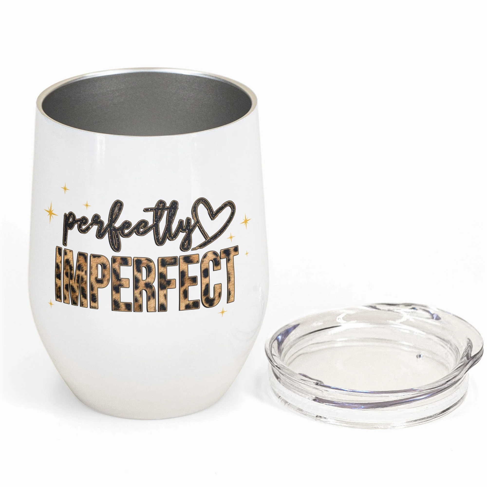 Zodiac Girl Perfectly Imperfect - Personalized Wine Tumbler - Birthday Gift For Girl, Friend, Astrology Lover - Image 3
