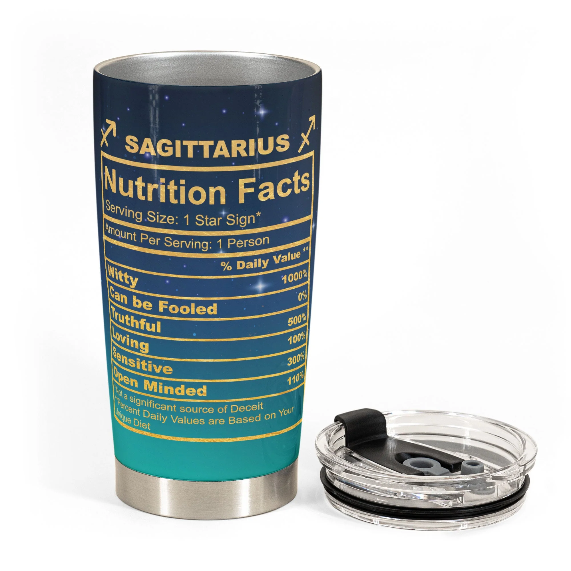 Sagittarius Nutrition Facts - Personalized Tumbler Cup - Birthday Gift For Astrology Lovers, Gift For Daughter, Sister, Besties - Image 3