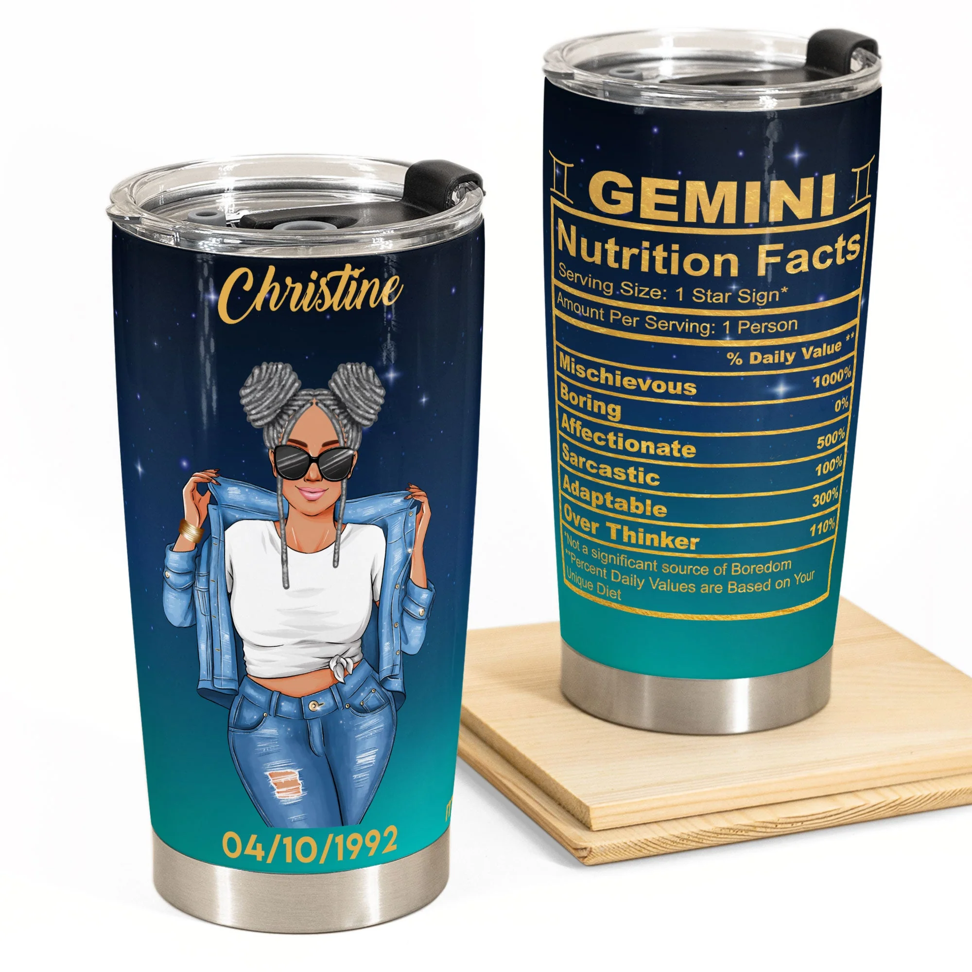 Gemini Nutrition Facts - Personalized Tumbler Cup